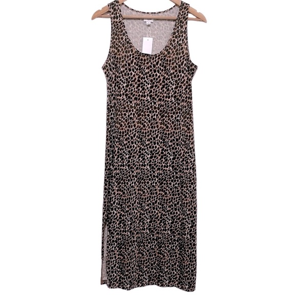 J CREW Cheetah Print Cotton Midi Tank Dress Size Small - Picture 2 of 10